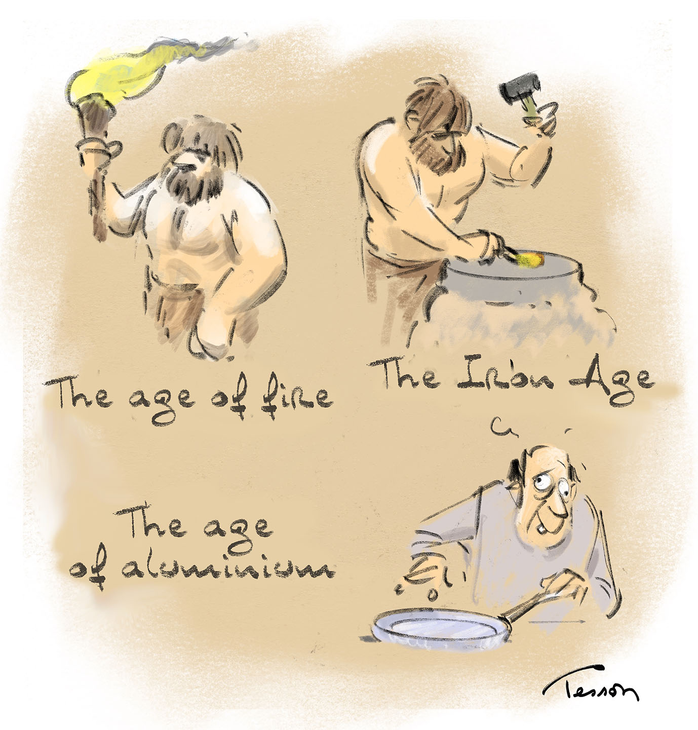 Aluminium toxicity poison cartoon
